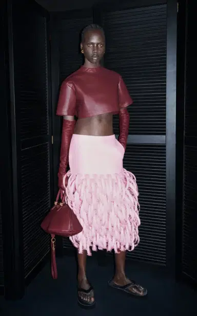 Balenciaga Feather-Embroidered Midi Skirt | Thumbnail 2 Balenciaga Feather-Embroidered Midi Skirt | Thumbnail 2
