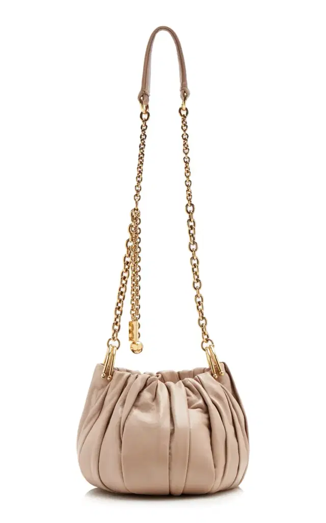Chloé Plissé Leather Shoulder Bag