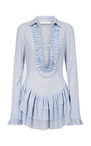 Ludovic de Saint Sernin Dolce Ruffled Cotton Mini Dress | Thumbnail 1