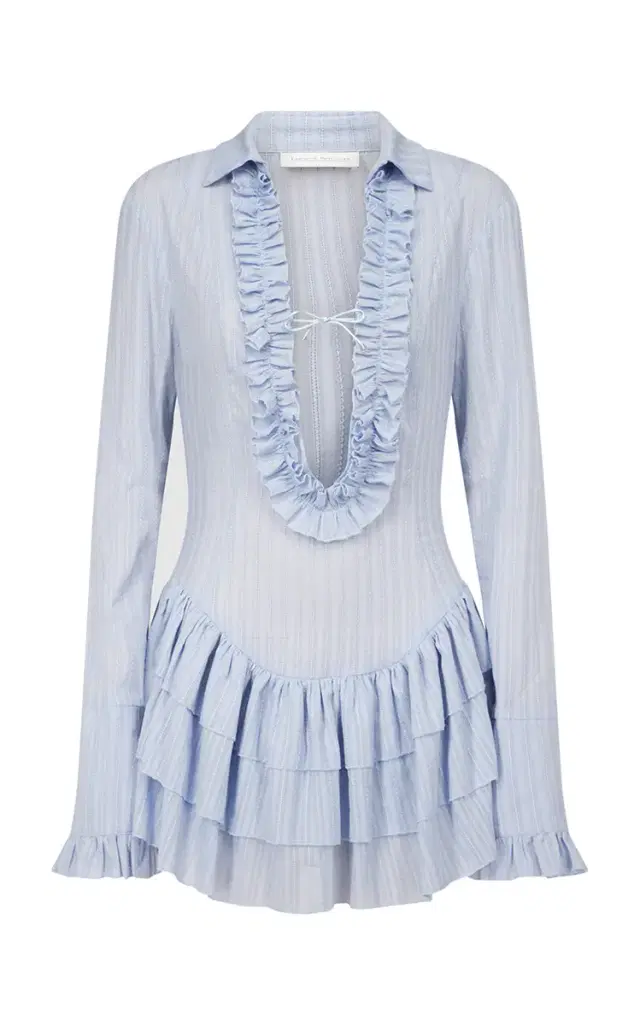 Dolce Ruffled Cotton Mini Dress