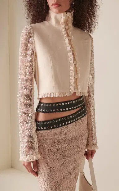 Ludovic de Saint Sernin Odile Sequined Jacket | Thumbnail 2