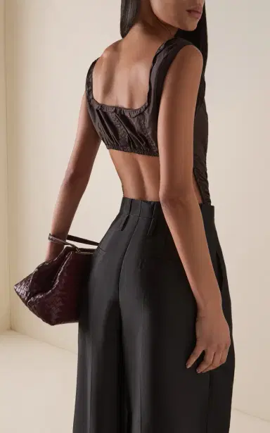 Bottega Veneta Sleeveless Washed Silk Taffeta Top | Thumbnail 4 Bottega Veneta Sleeveless Washed Silk Taffeta Top | Thumbnail 4