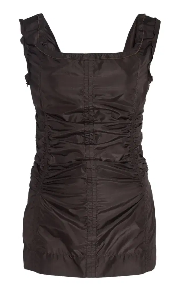 Bottega Veneta Sleeveless Washed Silk Taffeta Top