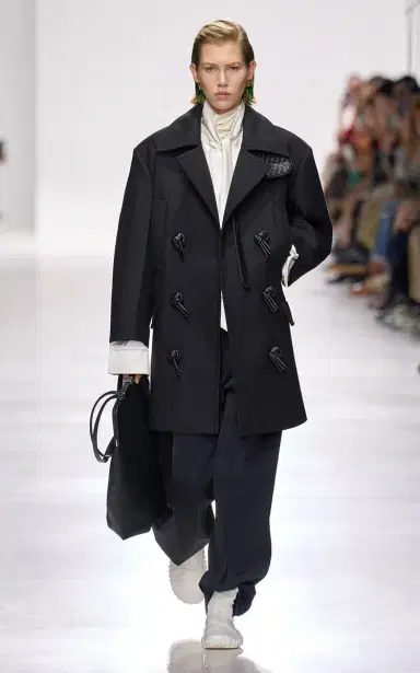 Bottega Veneta Belted Wool Mohair Gabardine Coat | Thumbnail 2