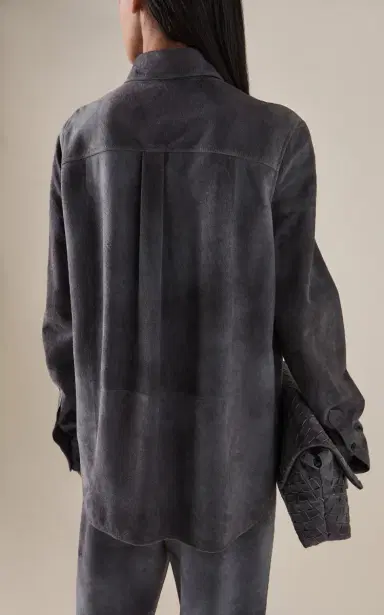 Bottega Veneta Brushed Suede Shirt | Thumbnail 4