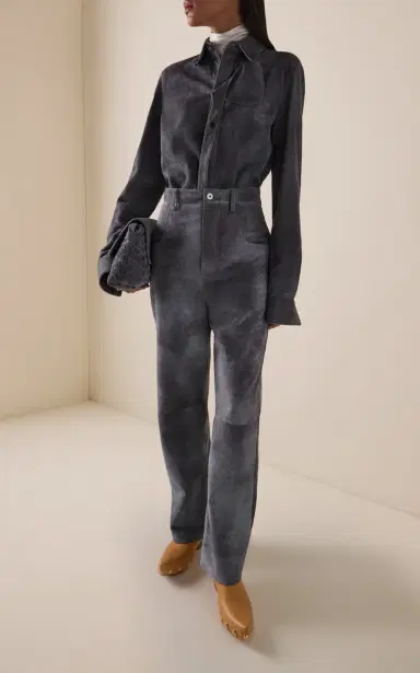 Bottega Veneta Relaxed Suede Wide-Leg Pants | Thumbnail 2 Bottega Veneta Relaxed Suede Wide-Leg Pants | Thumbnail 2