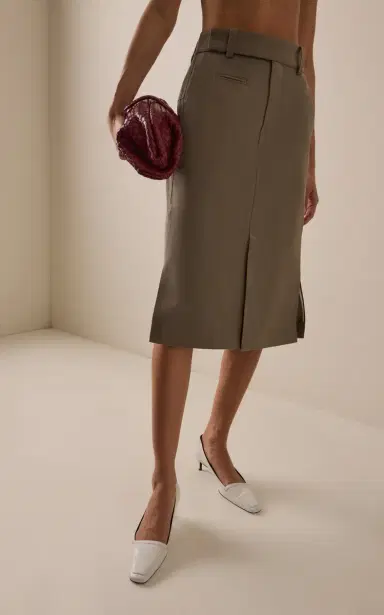 Bottega Veneta Cotton-Silk Midi Cargo Skirt | Thumbnail 3 Bottega Veneta Cotton-Silk Midi Cargo Skirt | Thumbnail 3