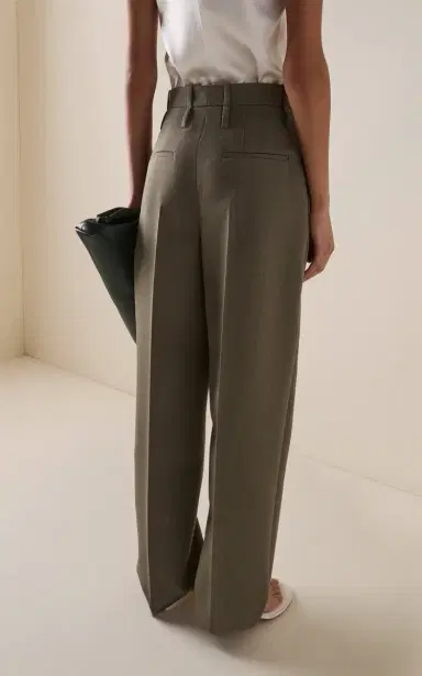 Bottega Veneta Wool Melange Toile Wide-Leg Pants | Thumbnail 4 Bottega Veneta Wool Melange Toile Wide-Leg Pants | Thumbnail 4