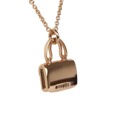 HERMÈS Hermes Amulettes Constance Pendant Necklace Diamonds 18K Rose Gold Hardware | Thumbnail 4 HERMÈS Hermes Amulettes Constance Pendant Necklace Diamonds 18K Rose Gold Hardware | Thumbnail 4