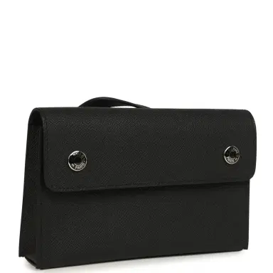 HERMÈS Hermes Hermesnap Wallet Black Epsom Lacquered Palladium Hardware | Thumbnail 2
