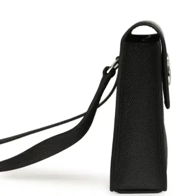 HERMÈS Hermes Hermesnap Wallet Black Epsom Lacquered Palladium Hardware | Thumbnail 3
