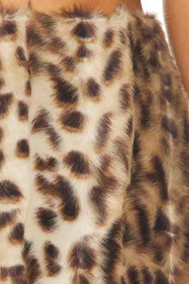 AKNVAS Lis Faux Fur Lynx Mini Skirt | Thumbnail 6
