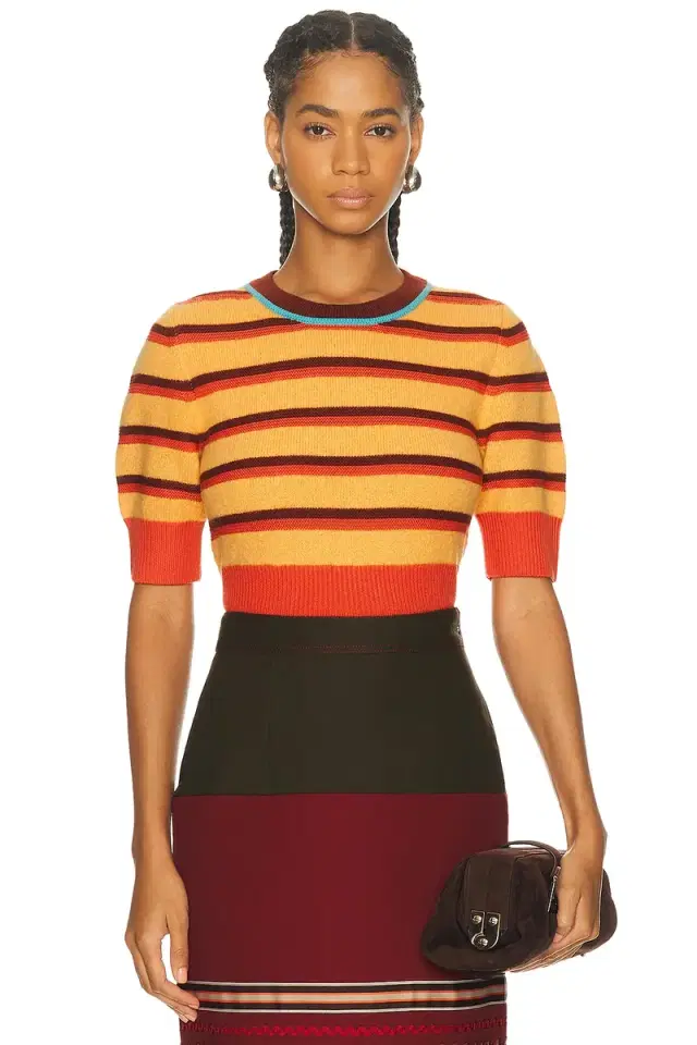 Christopher John Rogers Cropped Short Sleeve Sweater