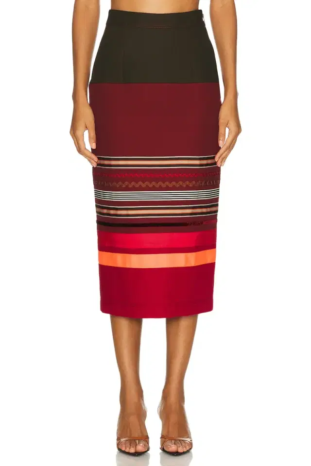 Christopher John Rogers Colorblock Pencil Skirt