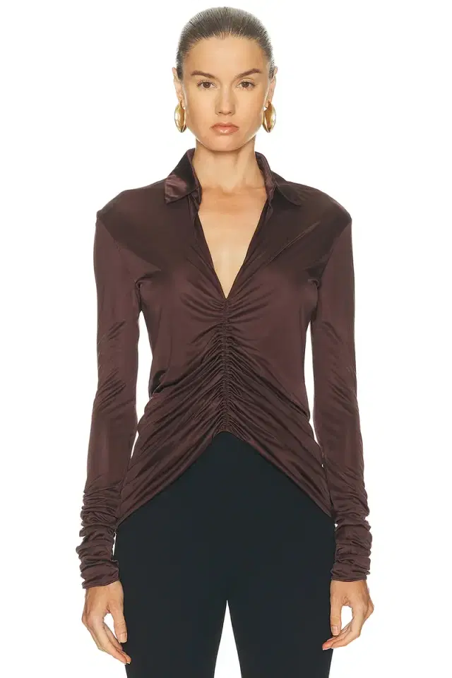 Atlein Front Ruched Shirt