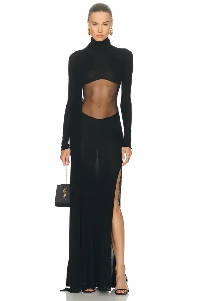 BLUMARINE Jersey High Slit Dress