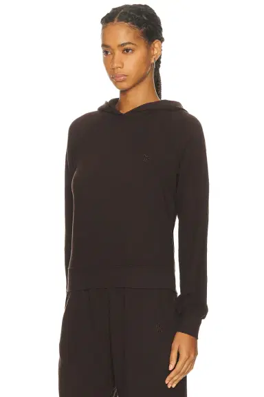 ÉTERNE Shrunken Lightweight French Terry Hoodie Sweatshirt | Thumbnail 2 ÉTERNE Shrunken Lightweight French Terry Hoodie Sweatshirt | Thumbnail 2