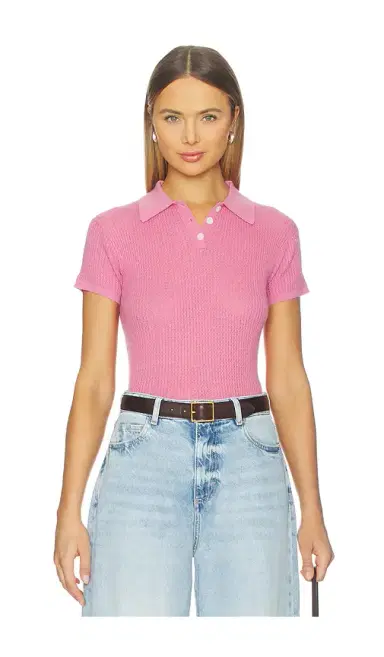 Guest In Residence Shrunken Polo Top | Thumbnail 5