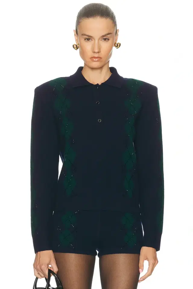 retrofete Nicolina Embellished Polo Top