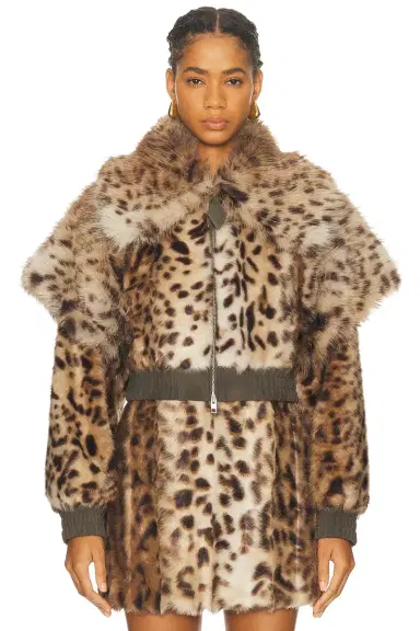 AKNVAS Valde Faux Fur Bomber Jacket | Thumbnail 2