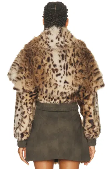 AKNVAS Valde Faux Fur Bomber Jacket | Thumbnail 4