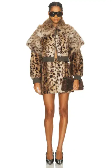 AKNVAS Valde Faux Fur Bomber Jacket | Thumbnail 5