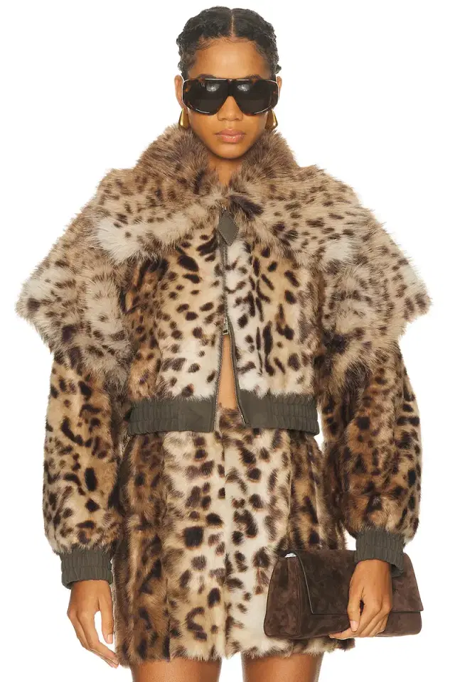 Valde Faux Fur Bomber Jacket