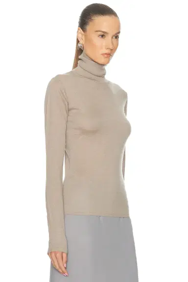 RENGGLI Cashmere Silk Fitted Turtleneck Sweater | Thumbnail 2