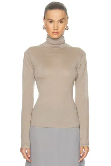 RENGGLI Cashmere Silk Fitted Turtleneck Sweater | Thumbnail 1