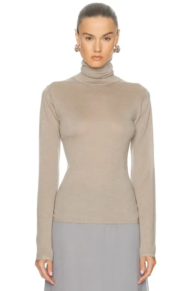 RENGGLI Cashmere Silk Fitted Turtleneck Sweater