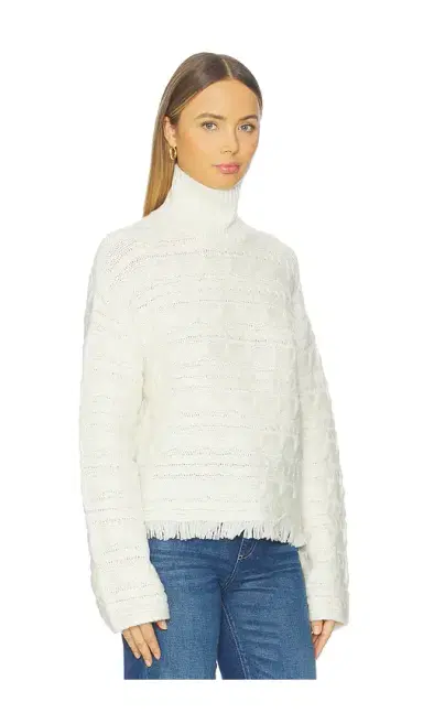 Guest In Residence Cropped Cable Turtleneck Sweater | Thumbnail 2