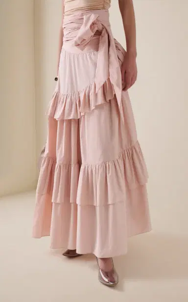 Chloé Ruffled Cotton Maxi Skirt | Thumbnail 3 Chloé Ruffled Cotton Maxi Skirt | Thumbnail 3
