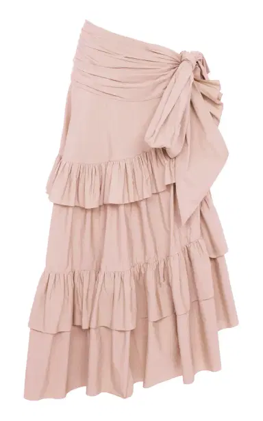 Chloé Ruffled Cotton Maxi Skirt | Thumbnail 1 Chloé Ruffled Cotton Maxi Skirt | Thumbnail 1