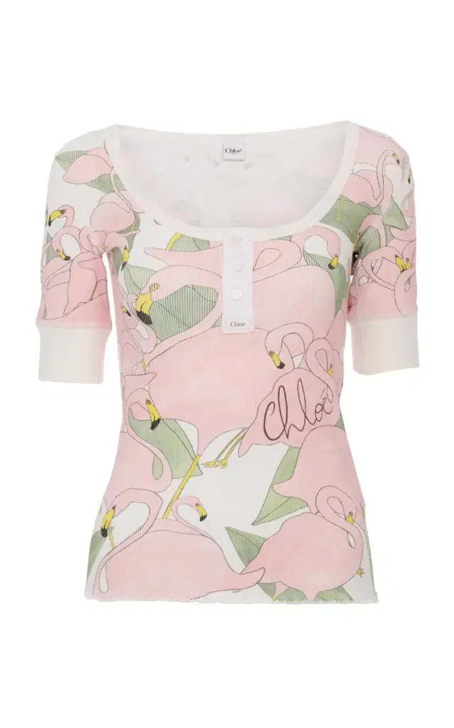 Printed Cotton-Jersey Top