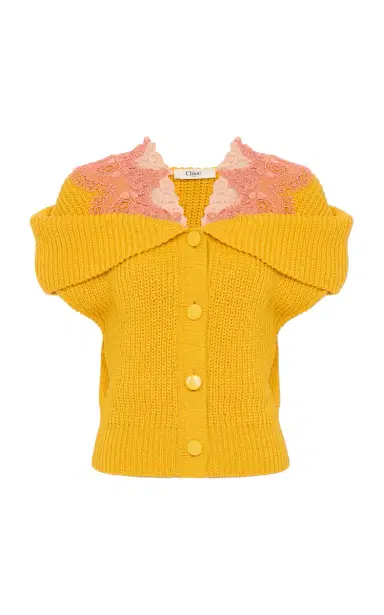 Chloé Foldover Cotton-Knit Cardigan | Thumbnail 2
