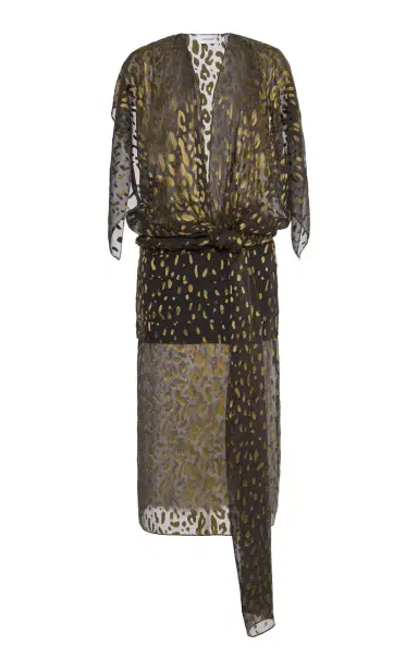 Ferragamo Printed Silk-Blend Midi Dress | Thumbnail 2