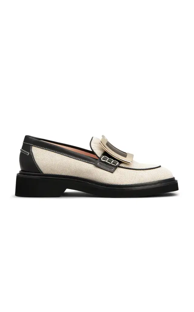 Roger Vivier Viv' Rangers Leather-Trimmed Loafers