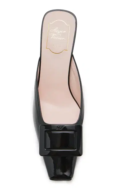 Roger Vivier Belle Vivier Leather Mule Wedges | Thumbnail 3 Roger Vivier Belle Vivier Leather Mule Wedges | Thumbnail 3