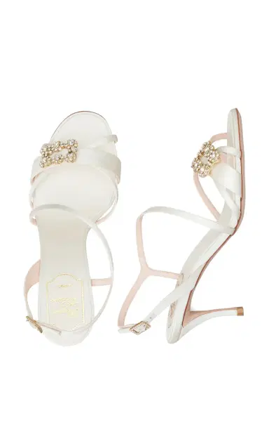 Roger Vivier Efflorescence Satin Sandals | Thumbnail 3 Roger Vivier Efflorescence Satin Sandals | Thumbnail 3