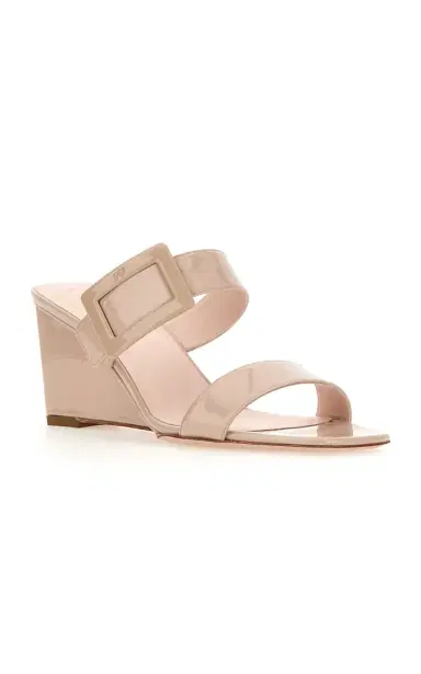 Roger Vivier Belle Vivier Leather Wedge Mules | Thumbnail 4 Roger Vivier Belle Vivier Leather Wedge Mules | Thumbnail 4