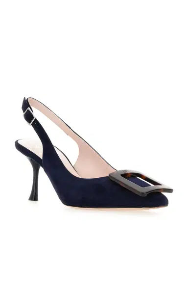 Roger Vivier Viv' In The City Suede Slingback Pumps | Thumbnail 4
