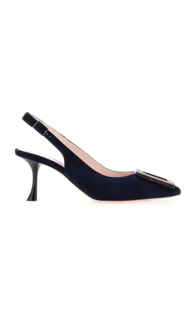 Roger Vivier Viv' In The City Suede Slingback Pumps | Thumbnail 1