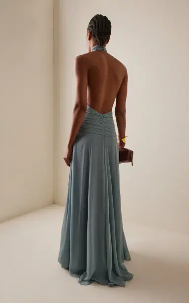 The New Arrivals Ilkyaz Ozel Exclusive Halo Sheer Silk Gown | Thumbnail 4 The New Arrivals Ilkyaz Ozel Exclusive Halo Sheer Silk Gown | Thumbnail 4