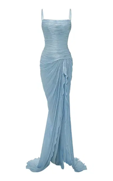 Marmar Halim Draped Ruched Gown - Light Blue | Thumbnail 1