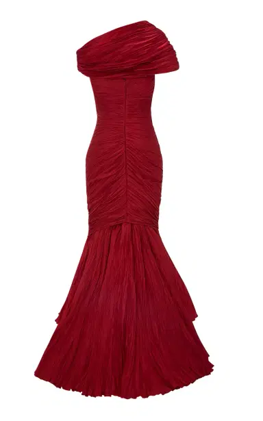 Marmar Halim Ruched Taffeta Mermaid Gown | Thumbnail 5 Marmar Halim Ruched Taffeta Mermaid Gown | Thumbnail 5