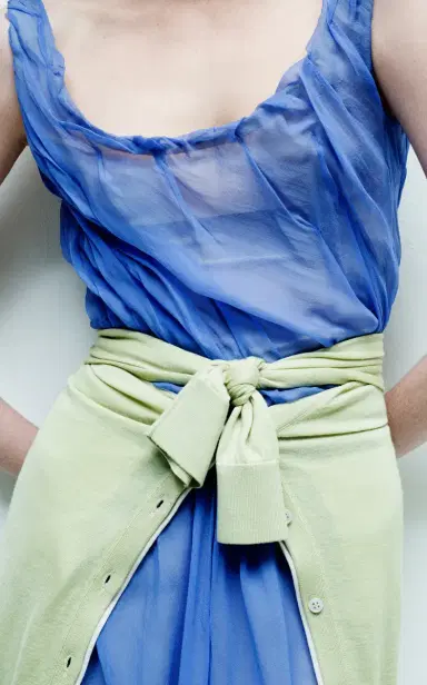 Versace Draped Silk-Chiffon Midi Dress | Thumbnail 3 Versace Draped Silk-Chiffon Midi Dress | Thumbnail 3