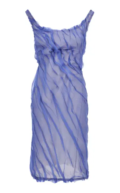 Versace Draped Silk-Chiffon Midi Dress | Thumbnail 7 Versace Draped Silk-Chiffon Midi Dress | Thumbnail 7