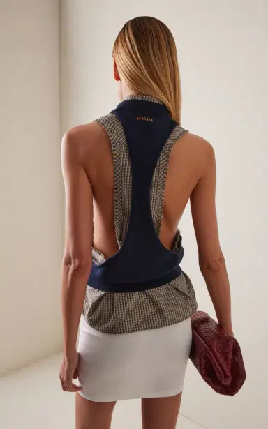 Versace Cutout Cotton-Blend Tank Top | Thumbnail 5 Versace Cutout Cotton-Blend Tank Top | Thumbnail 5