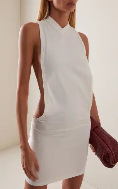 Versace Embroidered Stretch-Cotton Mini Dress | Thumbnail 3 Versace Embroidered Stretch-Cotton Mini Dress | Thumbnail 3