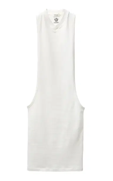 Versace Embroidered Stretch-Cotton Mini Dress | Thumbnail 5 Versace Embroidered Stretch-Cotton Mini Dress | Thumbnail 5